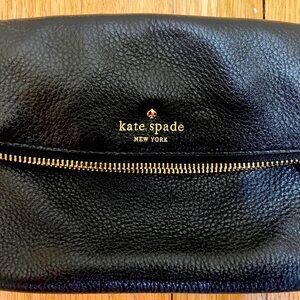 Like new Kate spade black leather crossbody bag.